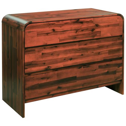 vidaXL Commode à tiroirs Bois d'acacia massif 90 x 37 x 75 cm