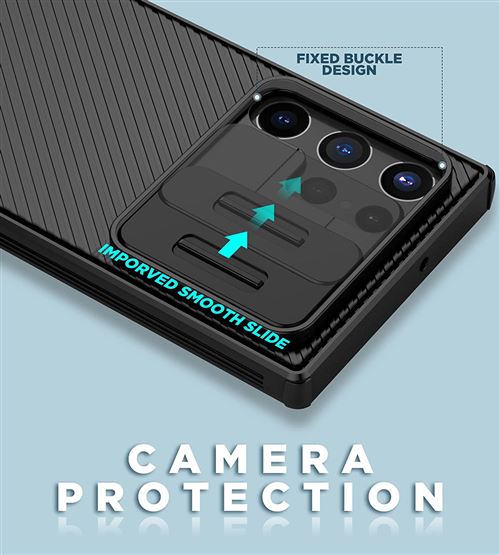 Coque Cuir Magnétique pour Samsung S22 Ultra FONGWAN avec Protection d'écran  Verre trempé, Cadre en métal - Noir - Coque et étui téléphone mobile à la  Fnac