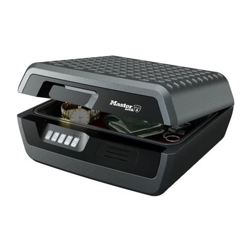 Non Communiqué Noir Master Lock Malette De Sécurité / Coffre Fort - Anti Feu Et Étanche - Combinaison Électronique - 10L
