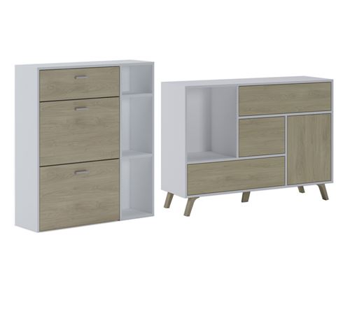 Set entrée-blanc/puccini-Buffet-Meuble chaussures