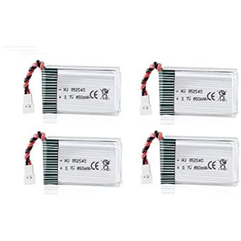 Lot De 4 Batteries LiPo 850mAh 3.7V Pour Drones Syma X5SC/X5SW - Neuf