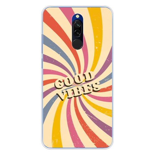 Coque en silicone imprimée compatible Xiaomi Redmi 8 Good vibes