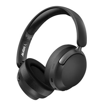 Casque Bluetooth Sans fil Micro intégré Autonomie 25h Pliable Akashi Noir - 1