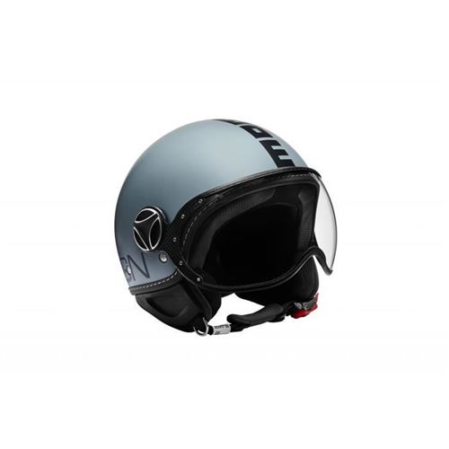 MOMODESIGN Casque jet FGTR Classic - Gris mat et logo noir