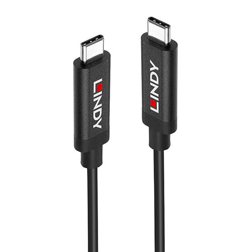 Lindy - Câble USB - 24 pin USB-C (M) pour 24 pin USB-C (M) - USB 3.1 Gen2 - 3 m - rond actif amplificateur de signal - noir
