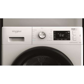 WHIRLPOOL - Sèche-linge Ouverture frontale 3, FFTNM228X3BFR, Blanc, L:59.5cm, H:84.9cm, P:64.9cm, Classe énergétique : A+++