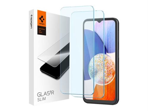Spigen GLAS.tR Slim - Protection d'écran pour téléphone portable - verre - transparent - pour Samsung Galaxy A14, A14 5G