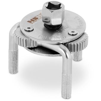 Clé à Filtre à Huile Universelle 3 Bras Réglable - Adaptateur Inclus - Compatible Voitures, Motos, Camions (64-116 Mm) - 2