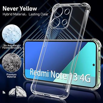 Coque Bumper Antichoc + 2 Verres Trempés Pour Xiaomi Redmi Note 13 5G - Transparente - Neuf