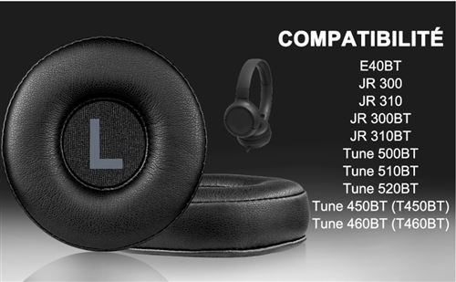 Paire Coussin Coussinets pour JBL Tune 450BT 460BT 500BT