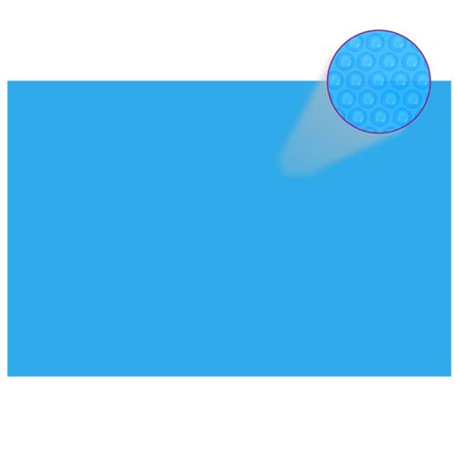 Vidaxl couverture de piscine rectangulaire 600x400 cm pe bleu 92959