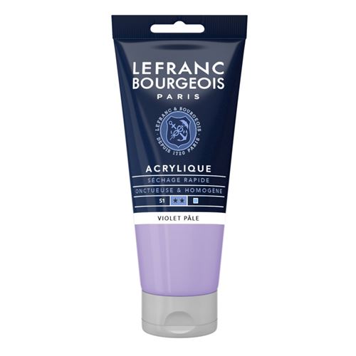 Lefranc Bourgeois - Peinture - peinture acrylique - violet pale - opaque - satin - fine - 80 ml