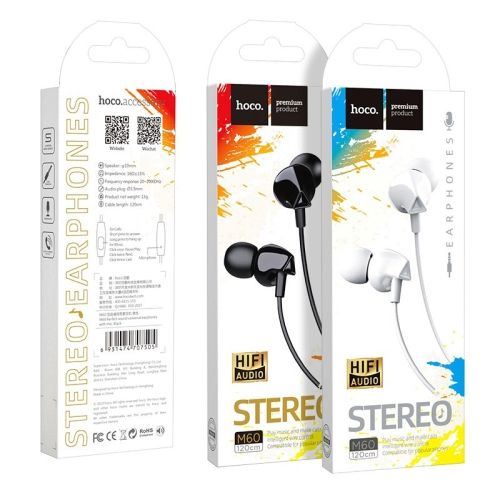 Écouteurs Filaire Blancs pour Hoco M60 3.5mm