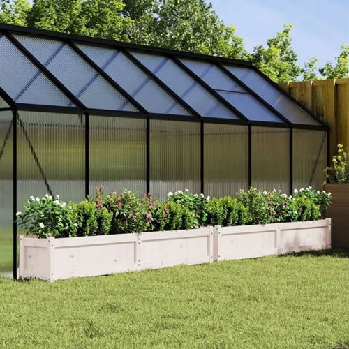 Vidaxl Blanc Jardinières Pin Massif 2 Pcs - Image 3