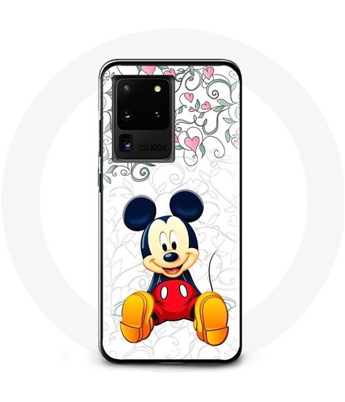 Coque pour Samsung Galaxy S20 Ultra Mickey Mouse Fleurs Cœurs Maniacase