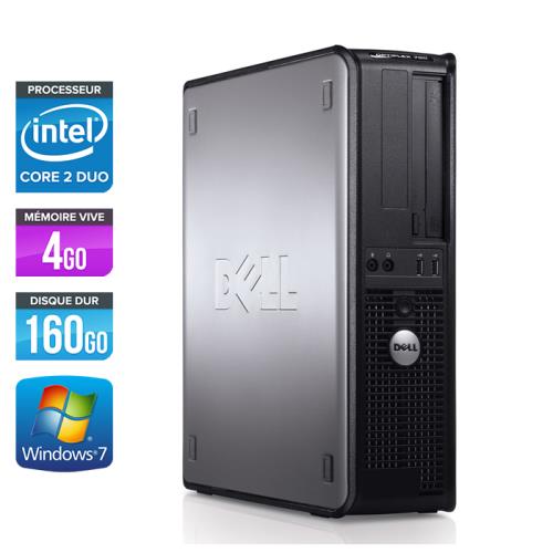 Unité centrale Dell Optiplex 780 Desktop - Gris - Intel Core 2 Duo E7500 / 2.93 GHz - RAM 4 Go - HDD 160 Go - DVD - Gigabit Ethernet - Windows 7 Profe
