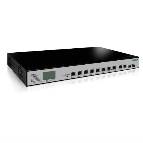 Switch Gigabit Ethernet PoE+ 380W 8+2 ports + 2 SFP rackable