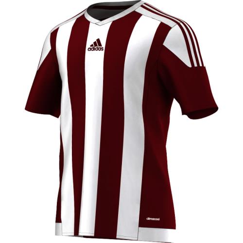 Adidas - Maillot adidas Striped 15 - 11/12 ans - rouge puissant/blanc
