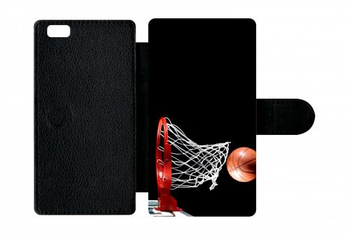 Etui À Rabat Huawei P8 Lite Basket Ball Dark