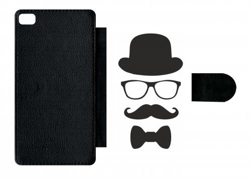Etui À Rabat Huawei P8 Chapeau Moustache