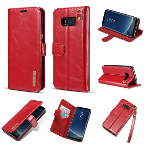 Etui en cuir véritable et TPU dg.ming 2 détachable en 1 véritable rouge pour votre Samsung Galaxy S8 Plus G955
