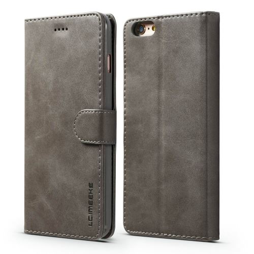 Etui en PU lc.imeeke avec support protecteur split authentique gris pour votre Apple iPhone 6S/6 4.7