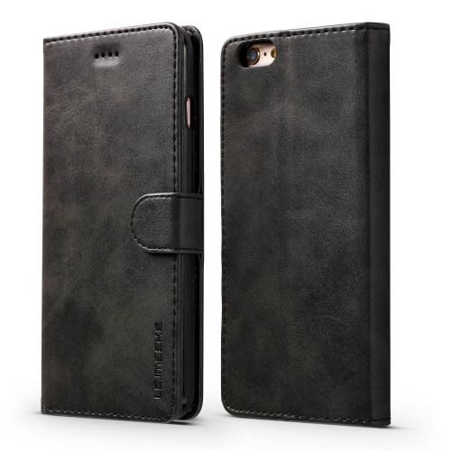 Etui en PU lc.imeeke avec support noir pour votre Apple iPhone 6S/6 4.7
