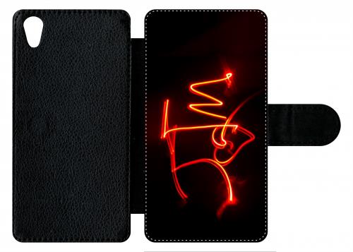 Etui À Rabat Sony Xperia Z5 Jtm Coeur Love Feu