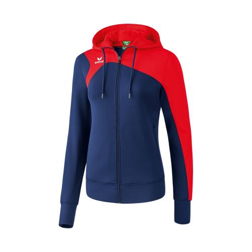 Erima - Veste d'entrainement avec Capuche Femme Erima Club 1900 2.0 - XS/S - bleu marine/rouge