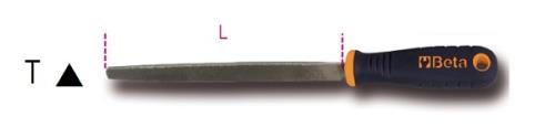 Lime triangulaire douce 150mm + manche Beta 017190024