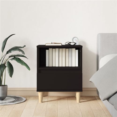 vidaXL Table de chevet Noir 40x35x50 cm821796