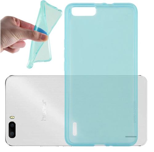Housse Huawei Honor 6 Plus Etui Housse Coque de protection Ultra Fine Silicone TPU Gel [Jelly - Bleu LAgon] - ADVANSIA