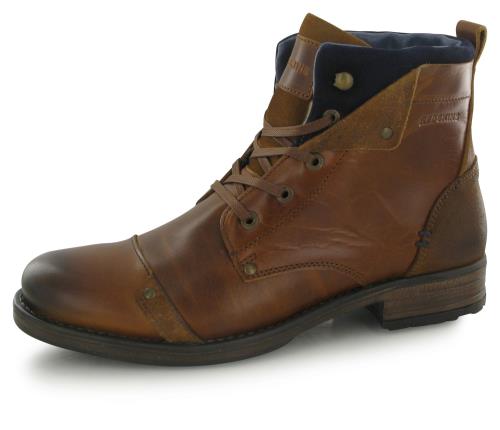 Chaussures mid mi montantes Redskins Yedes cognac navy Marron taille : 42 réf : 43233
