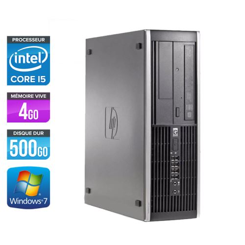 Unité centrale HP Elite 8100 SFF - Noir - Intel Core i5-650 / 3.2 GHz - RAM 4 Go - HDD 500 Go - DVDRW - Gigabit Ethernet - Windows 7 Professionnel