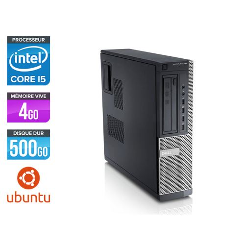 Unité centrale Dell Optiplex 790 Desktop - Noir - Intel Core i5-2400 / 3,10 GHz - RAM 4 Go - HDD 500 Go - DVD - Gigabit Ethernet - Ubuntu / Linux