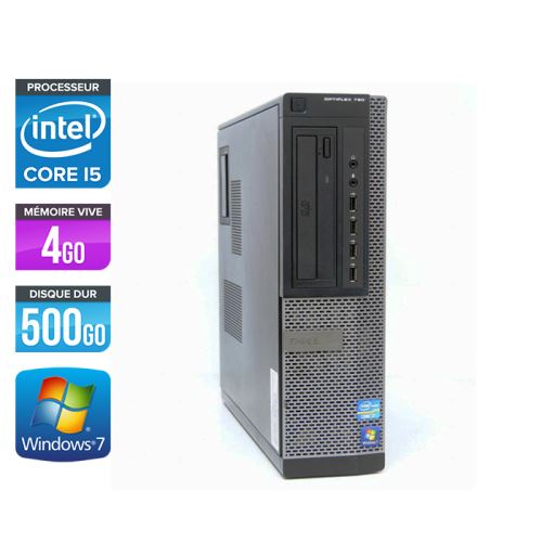 Unité centrale Dell Optiplex 790 Desktop - Noir - Intel Core i5-2400 / 3,10 GHz - RAM 4 Go - HDD 500 Go - DVD - Gigabit Ethernet - Windows 7 Professio