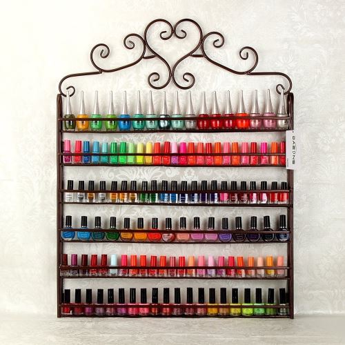 Etagere Murale A Vernis A Ongles En Metal Fer Forge 6 Niveaux