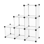 SoBuy FSS14 12 Cubes Cube de rangement DIY étagère de rangement modulable plastique cadre en métal Armoire