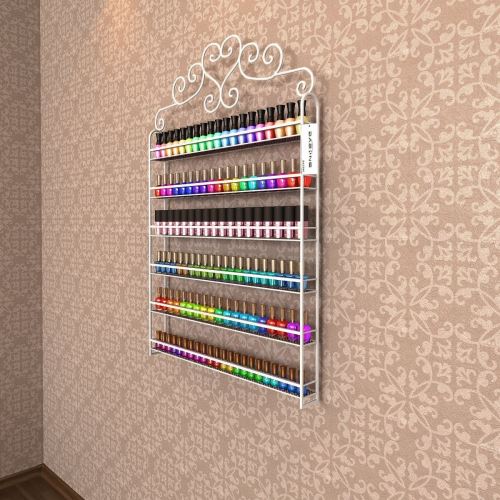 Etagere Murale A Vernis A Ongles En Metal Fer Forge 6 Niveaux
