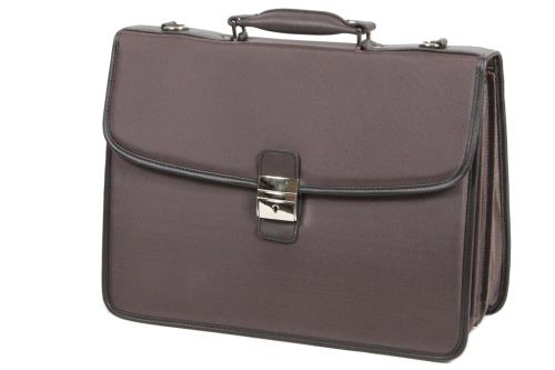 Cartable Katana Nylon Garni Cuir de Vachette K16042-Marron