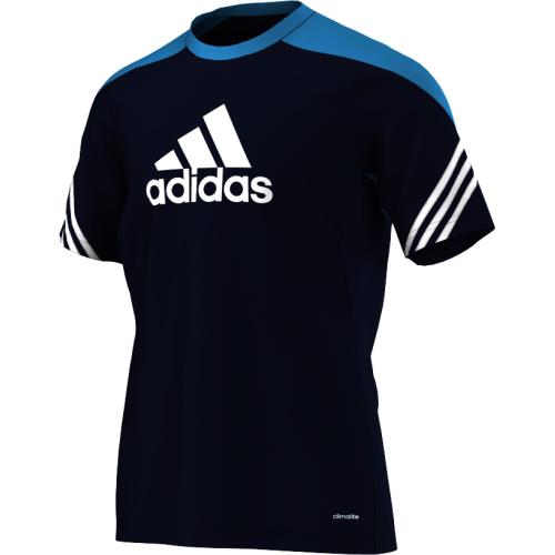 Adidas - Maillot d'entraînement adidas Sereno14 - S - bleu marine/cyan/blanc