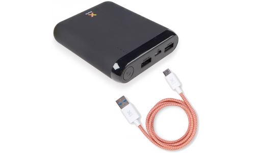 Batterie Xtorm Fuel FS-102 de 10000 mAh noir + Câble USB-C