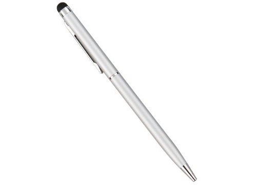 Stylo bille et Stylet pour écran tactile coloris gris clair