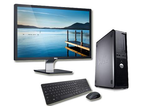 Ordinateur Dell Optiplex 780 Desktop + Ecran 22' - Gris - Intel Core Duo E5300 / 2.60 GHz - RAM 2 Go - HDD 160 Go - DVD - Gigabit Ethernet - Windows 7