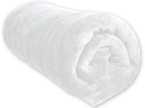 Soleil d'ocre plaid polaire microfibre blanc