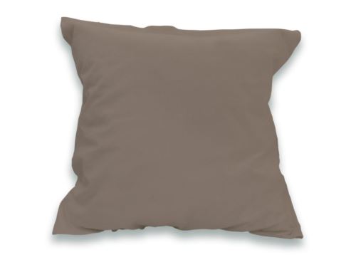 Taie d'oreiller 65x65 cm en coton uni 57 Fils SOLEIL D'OCRE taupe