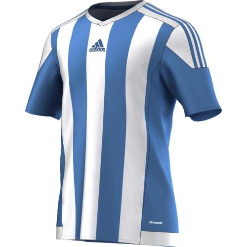 Adidas - Maillot adidas Striped 15 - 5/6 ans - bleu clair/blanc
