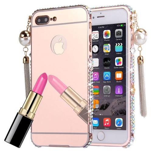 iPhone 8 Plus Coque Protection Plastique Rose Bijoux ALS41932