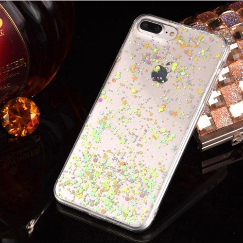 iPhone 8 Plus Coque Protection TPU Transparent Etoiles Brillante ALS43030