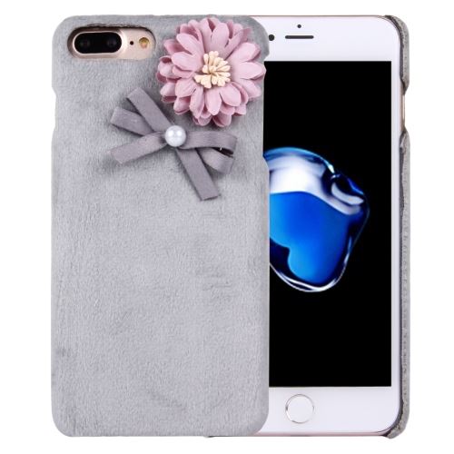 iPhone 8 Plus Coque Protection Plastique Gris Fleurs D Bijoux ALS43113